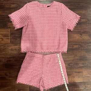 Vici Pink Tweed Two-Piece Set
